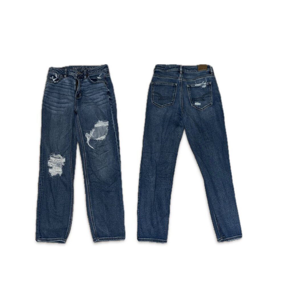 American Eagle Ripped Straight Leg Jeans